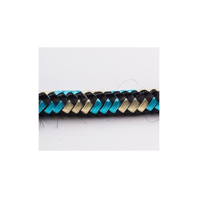 Harlekijn zwart/lichtblauw/oudroze strijkijzersnoer