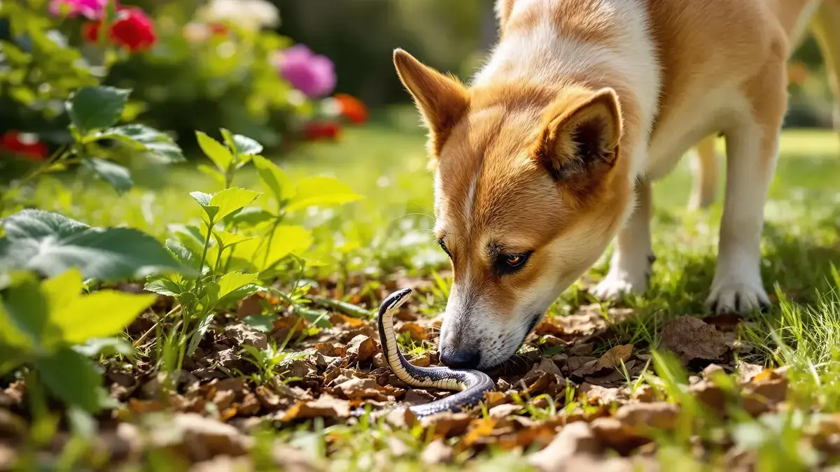 Let op, als je hond zich op deze manier gedraagt, kan hij je waarschuwen voor de aanwezigheid van een slang in je tuin